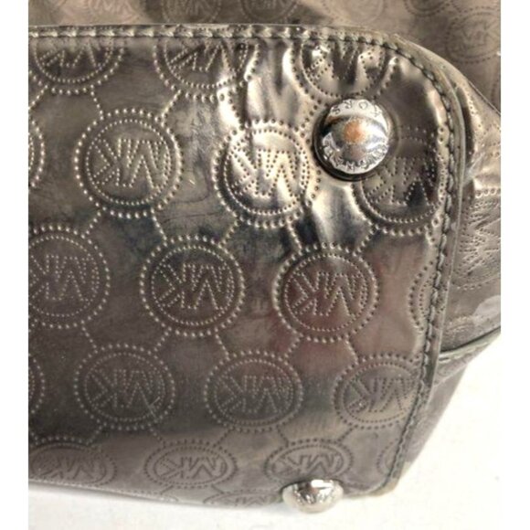 Michael Kors Metallic Bronze Signature Logo Tote Bag Purse - Picture 5 of 7